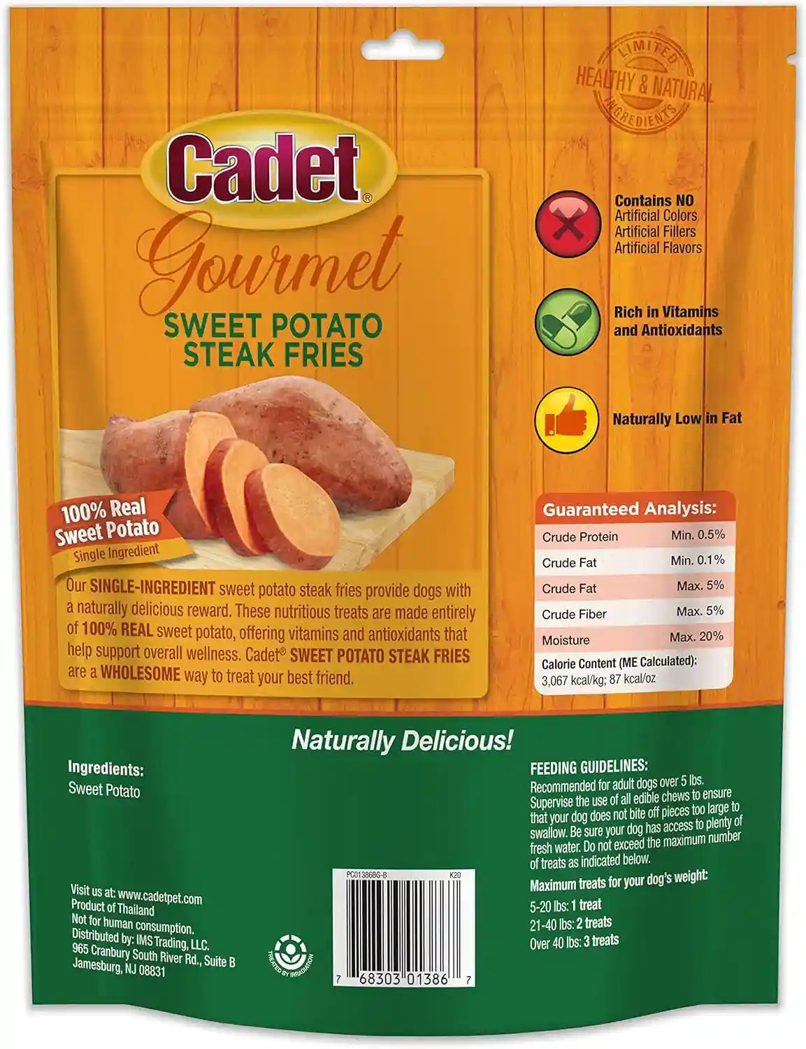cadet-gourmet-sweet-potato-steak-fries-dog-treats-1-lb-100-real-sweet-potato-healthy-natural-chewy-dog-treats-single-ingredient-dog-training-treats-for-small-large-dogs