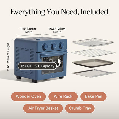Our Place Wonder Oven, 6-In-1 Air Fryer & Toaster Oven, 2-Rack, 13 Qt | Non-Toxic Air Fryer Toaster Oven Combo; Basket, Wire Rack, Bake Pan, Crumb Tray; Toast, Roast, Bake, Broil, Reheat, Steam7