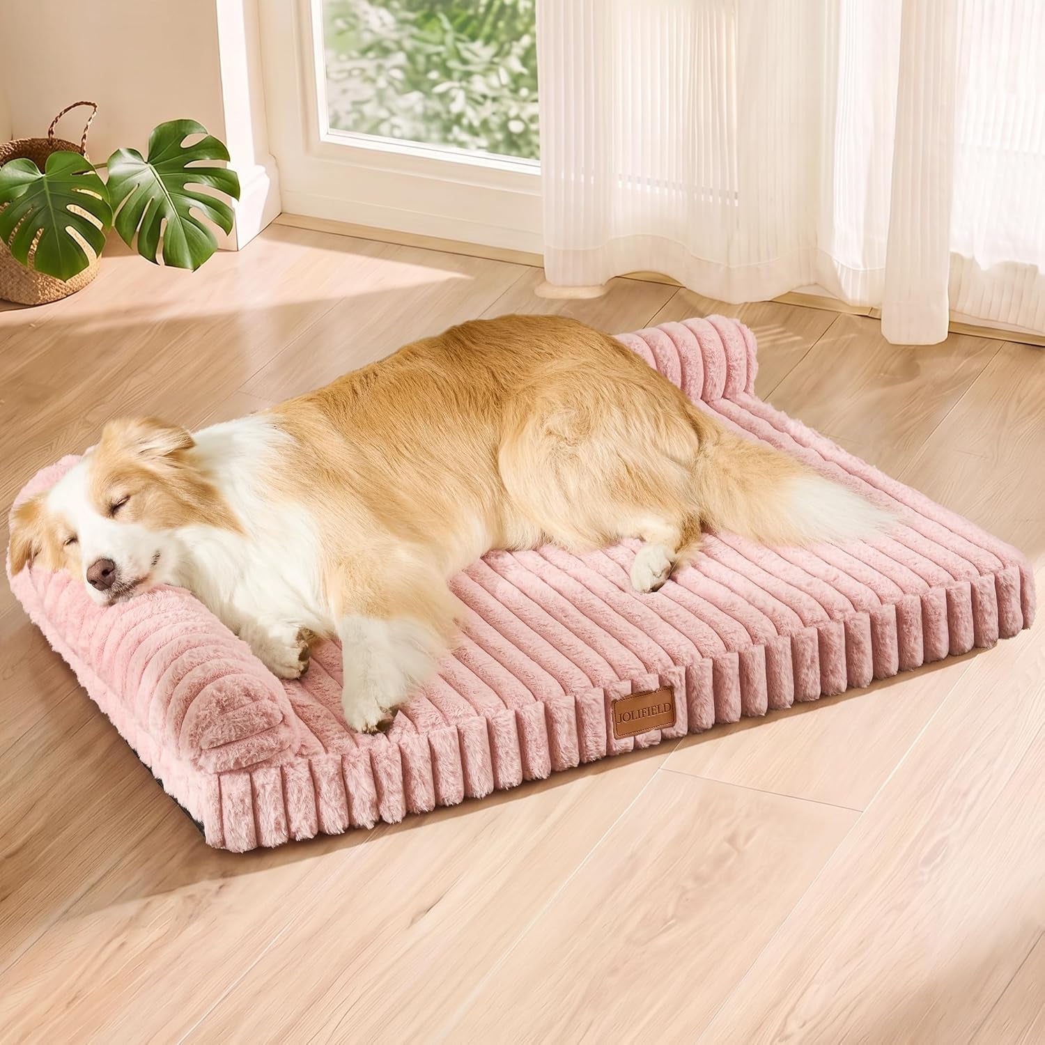 orthopedic-calming-large-dog-bed-pet-sofa-bed-36x24-grey-2-sided-pet-couch-large-sized-dog-soft-egg-crate-foam-dog-mat-waterproof-removable-washable-cover-nonskid-bottom-cat-bed