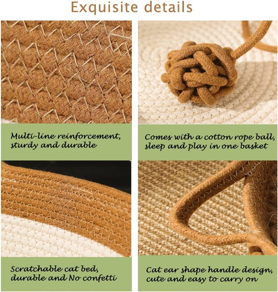 handwoven-cotton-rope-cat-bed-breathable-easy-to-clean-foldable-scratchable-hammock-with-cat-ear-design-with-a-playing-ball-for-kittens-large-brown