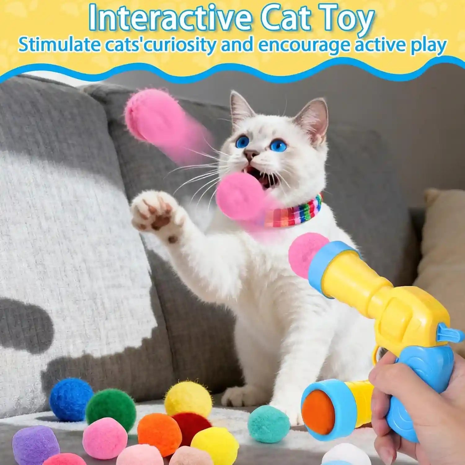 mity-rain-102pcs-cat-ball-launchers-pom-pom-balls-interactive-cat-toy-set-safe-soft-plush-kitten-toys-for-indoor-cats-fun-kitten-toys-for-endless-active-play-christmas