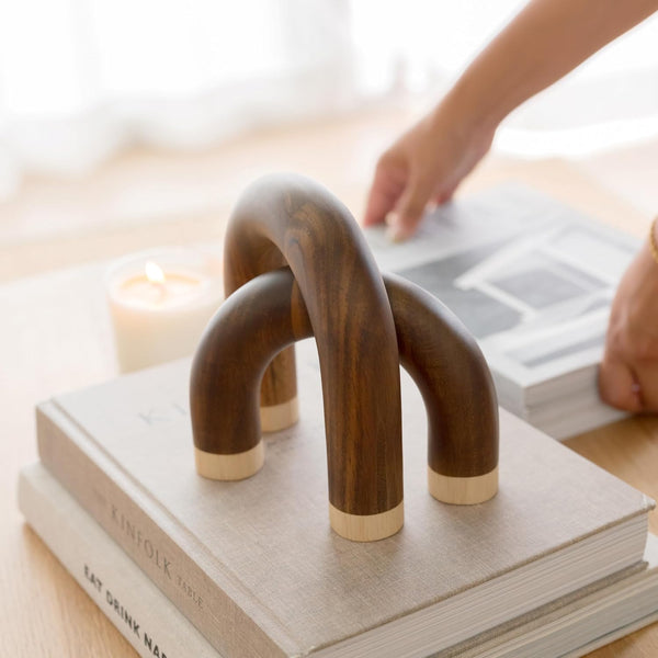 Wood Arch Decorative Objects - Book Shelf Decor Aesthetic, Modern Coffee Table Decor, Home Décor Accents, Wood Sculpture, Shelf Decorations, Bookshelf Decorations, Bookcase Decorative Items3