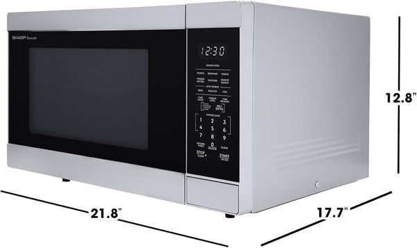 SMC1662KS 1.6 Cu. Ft. 1100W Stainless Steel Countertop Microwave Oven | 1100 Watt, Removable 13.6" Carousel Turntable8