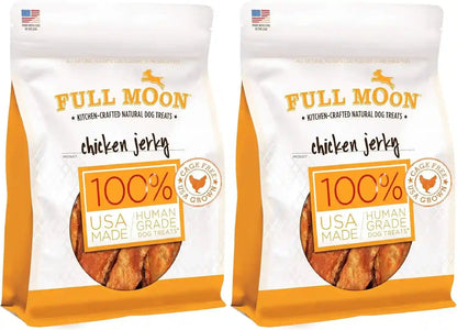 Full Moon Chicken Jerky Healthy All Natural Dog Treats Human Grade Made in USA Grain Free, 1.5 Pound (Pack of 1)12