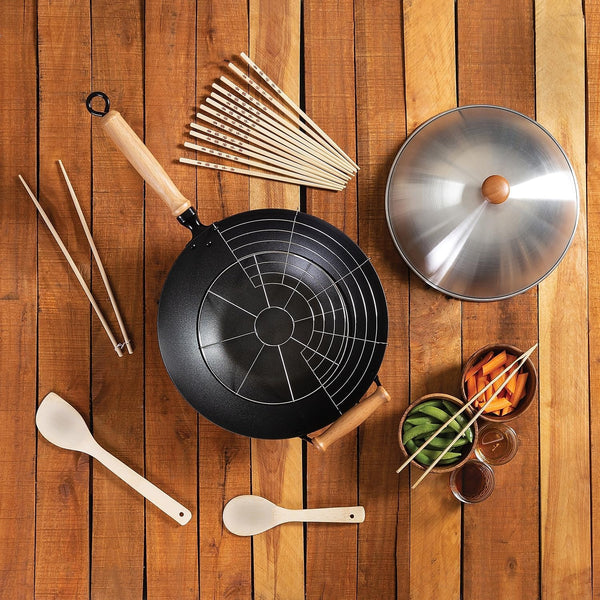 Joyce Chen 22-9938, Pro Chef 14 Inch 10 Piece Excalibur Non-Stick Wok Set5