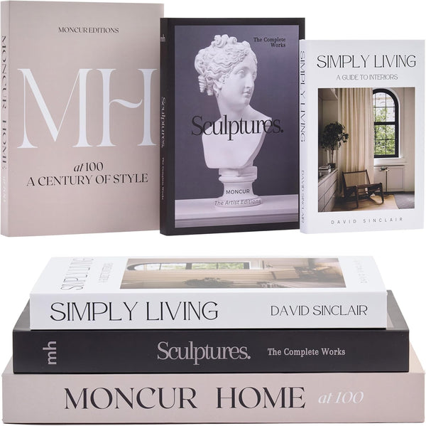 Decorative Coffee Table Books for Home Décor Accents Bookshelf Decor with Real Blank Pages and Removable Covers Set of 3 Mid Century Modern Fake Books for Decoration Room Decor Aesthetic1