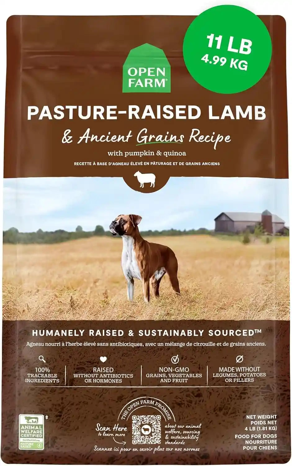 open-farm-ancient-grains-dry-dog-food-wild-caught-salmon-kibble-22lb-bag-all-life-stages-all-breed-sizes-protein-rich-nutrient-dense-100-traceable-ingredients-non-gmo-fruits-veggies