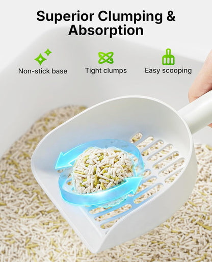PETKIT Tofu Cat Litter, Clumping Flushable, Urine Ph Detection Tofu Litter | 100% Natural Ingredients Plant Cat Litter, Dust-Free,Low Tracking and Odor Control5