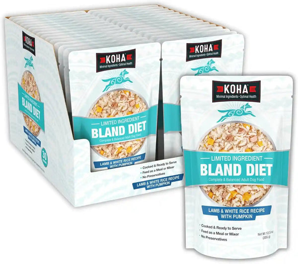 KOHA Limited Ingredient Bland Diet for Dogs, Chicken and White Rice Sensitive Stomach Wet Dog Food, Sold in over 5,000 Vet Clinics & Pet Stores, Gentle Easy to Digest Bland Diet Dog Food, Pack of 68