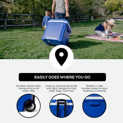 Hard Coolers | Profile II Series | Insulated Ice Chests | Roller Cooler with Wheels5