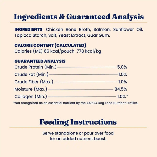 Solid Gold Bone Broth Cat Food Topper - Limited Ingredient Lickable Cat Broth Pouches W/Salmon Protein Shreds & Collagen for Hydration & Gut Support - Easy to Serve Gravy for Cats Meal Topper - 12Ct9