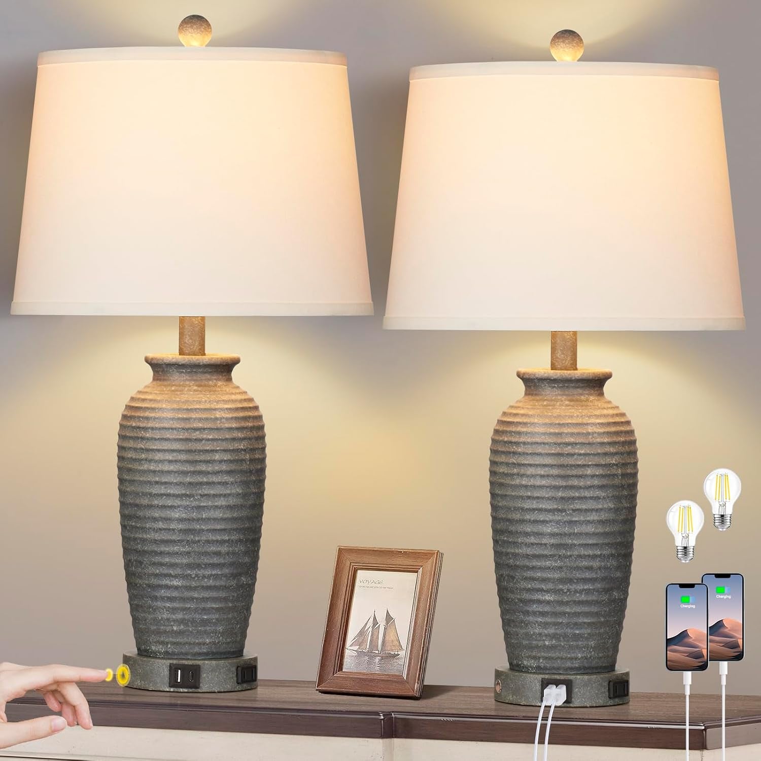 25-farmhouse-jar-table-lamps-set-of-2-3-way-touch-control-rustic-bedside-lamps-with-usb-a-c-ports-ac-outlet-pot-nightstand-lamps-for-bedroom-living-room-led-bulbs-included