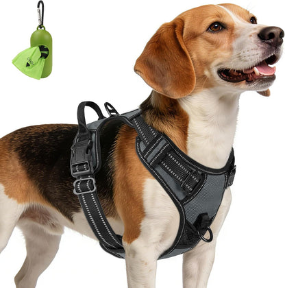 Joytale No Pull Dog Harness Medium Sized Dog, Front Clip, Black | Grab Handle for Instant Control, Padded & Adjustable Vest, Sturdy Metal D-Rings, for Safe Training & Daily Walking22