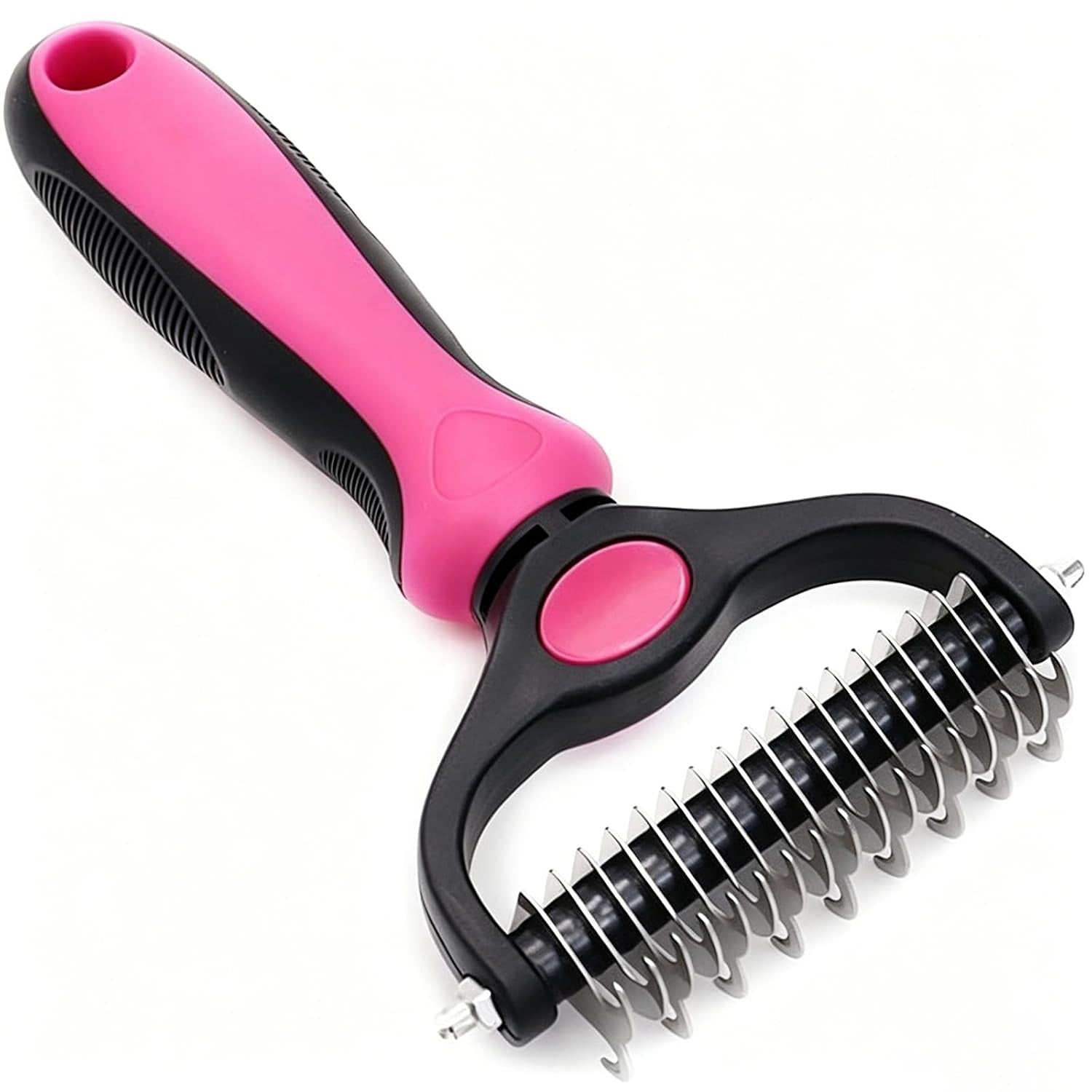 pet-grooming-rake-for-dogs-cats-double-sided-deshedding-and-dematting-tool-gently-remove-95-of-loose-undercoat-mats-for-long-haired-pets-painless-fur-brush-for-shedding-control-blue