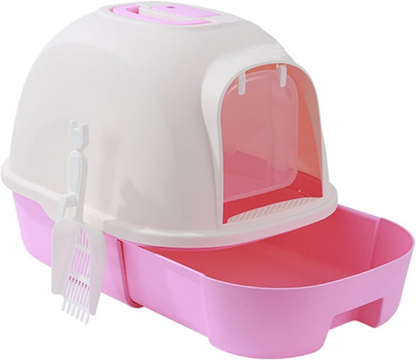 Dog Potty Training Toilet ﻿ Cat Litter Box Dome Drawer Design with Scoop Enclosed Large Kitty Anti-Splashing Supplies(B)8
