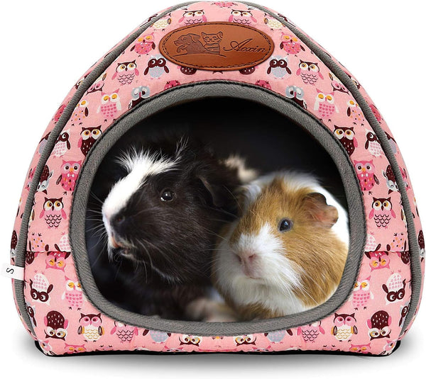 BWOGUE Guinea Pig Bed Hideout, Washable Hamster Cave for Small Animals | Removable Cushion for Cleaning, Warm Fleece Nest, Washable Bed, 10.23 X 10.23 X 11 In, Dwarf Rabbits Hedgehogs8