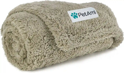 Petami Fluffy Waterproof Dog Blanket for Couch and Bed, Reversible Sherpa Pet Throw, Pee Proof Furniture Protector Sofa Cover, Washable Cat Blanket for Medium Large Dogs and Cats (Taupe Camel, 60X80)10