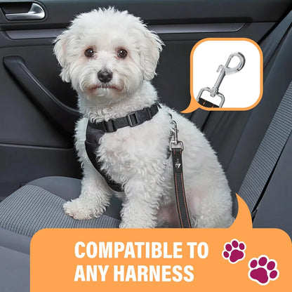 Active Pets Black Car Seat Belt for Dogs, Attaches to Harness & Collar, Adjustable 18" - 24" Travel Restraint System Fits Small - Large Pups for Safety & Comfort, Essential Pet Supplies & Accessories5