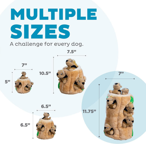 Outward Hound Hide-A-Squirrel Dog Toy – Interactive 2‑In‑1 Plush Puzzle with 6 Squeaky Removable Squirrels, X-Large5