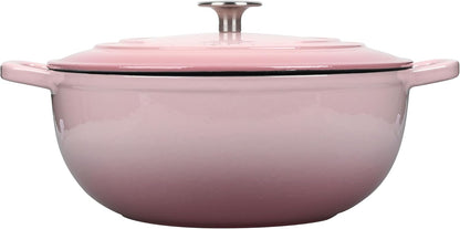 Enameled Cast Iron Dutch Oven Pot with Lid for Sourdough Bread Baking, Bread Dutch Ovens, Cooking Pots, 5 Quart, Pink7
