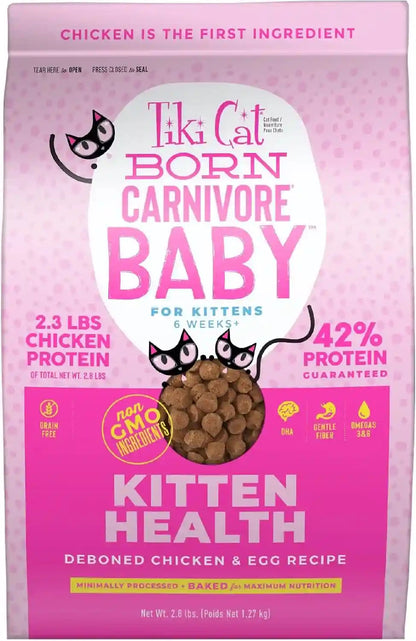 Tiki Cat Born Carnivore Baby, Chicken & Egg, 2.8 Lbs Bag1