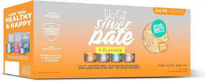 Tiki Cat Silver Paté Wet Cat Food, Variety Pack, 2.4 Oz. Can (12 Count)1