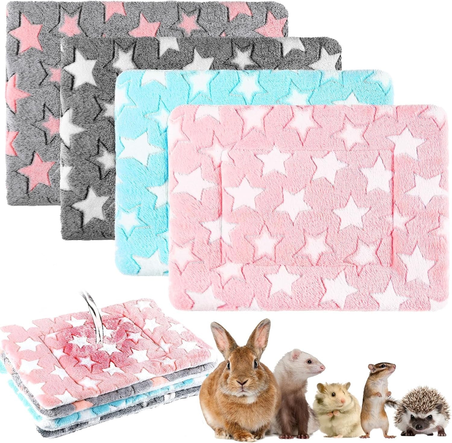 haull-4-pcs-waterproof-guinea-pig-bedding-soft-dog-cat-bed-crate-mat-small-animal-plush-cage-liners-rabbit-bunny-kennel-pad-reversible-cozy-pee-thickened-hamster-padtie-dyed-13-x-10-inch