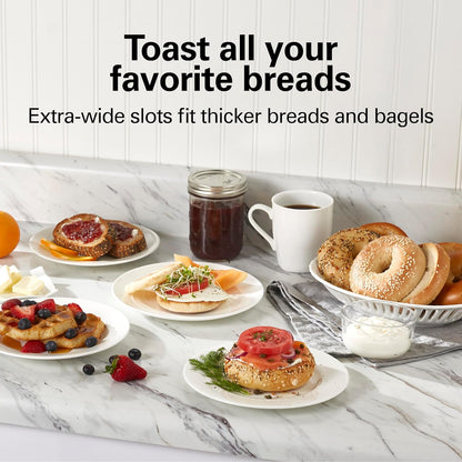 2 Slice Toaster with Extra Wide Slots, Shade Selector, Auto-Shutoff, Cancel Button and Toast Boost, Black2