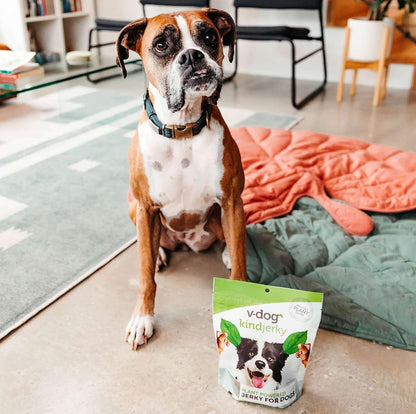 V-Dog Kind Jerky - 100% Vegan Jerky Dog Treats - Plant Based Protein and Superfoods - 8 Ounce - All Natural - Made in the USA6