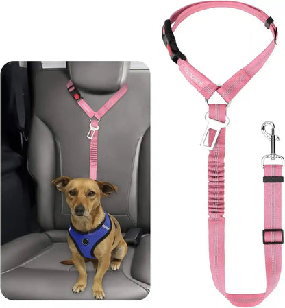 Adjustable Pet Seat Belt Restraint for Dogs and Cats - Vehicle Headrest Safety Harness (1 Pack)23