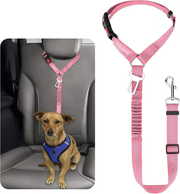 Adjustable Pet Seat Belt Restraint for Dogs and Cats - Vehicle Headrest Safety Harness (1 Pack)23