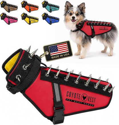 Coyotevest Dog Harness, Stab-Resistant Coyote Vest, Small, Neon Pink | Reflective Stab-Resistant Vest Helps Protect Small Dogs from Coyotes, Aggressive Dogs and Birds of Prey, Made in the USA28