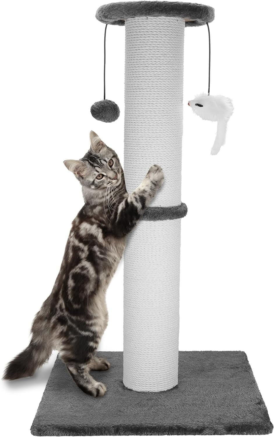 34-inch-tall-cat-scratching-post-for-large-cats-stable-base-gray-heavy-duty-cat-scratcher-extra-tall-thick-post-soft-natural-cotton-rope-hanging-interactive-cat-toys-indoor-cat-furniture