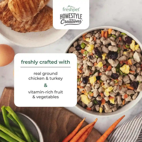 Freshpet, Dog Food Homestyle Creations Chicken Turkey Recipe, 32 Ounce5