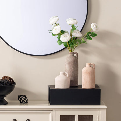 Ceramic Vase Home Table Decor - Flower Vase Set of 3 Living Room Kitchen Decorations Farmhouse Modern Rustic Vases Decorative Centerpiece for Shelf Bedroom Office Bathroom Dining Coffee Desk5