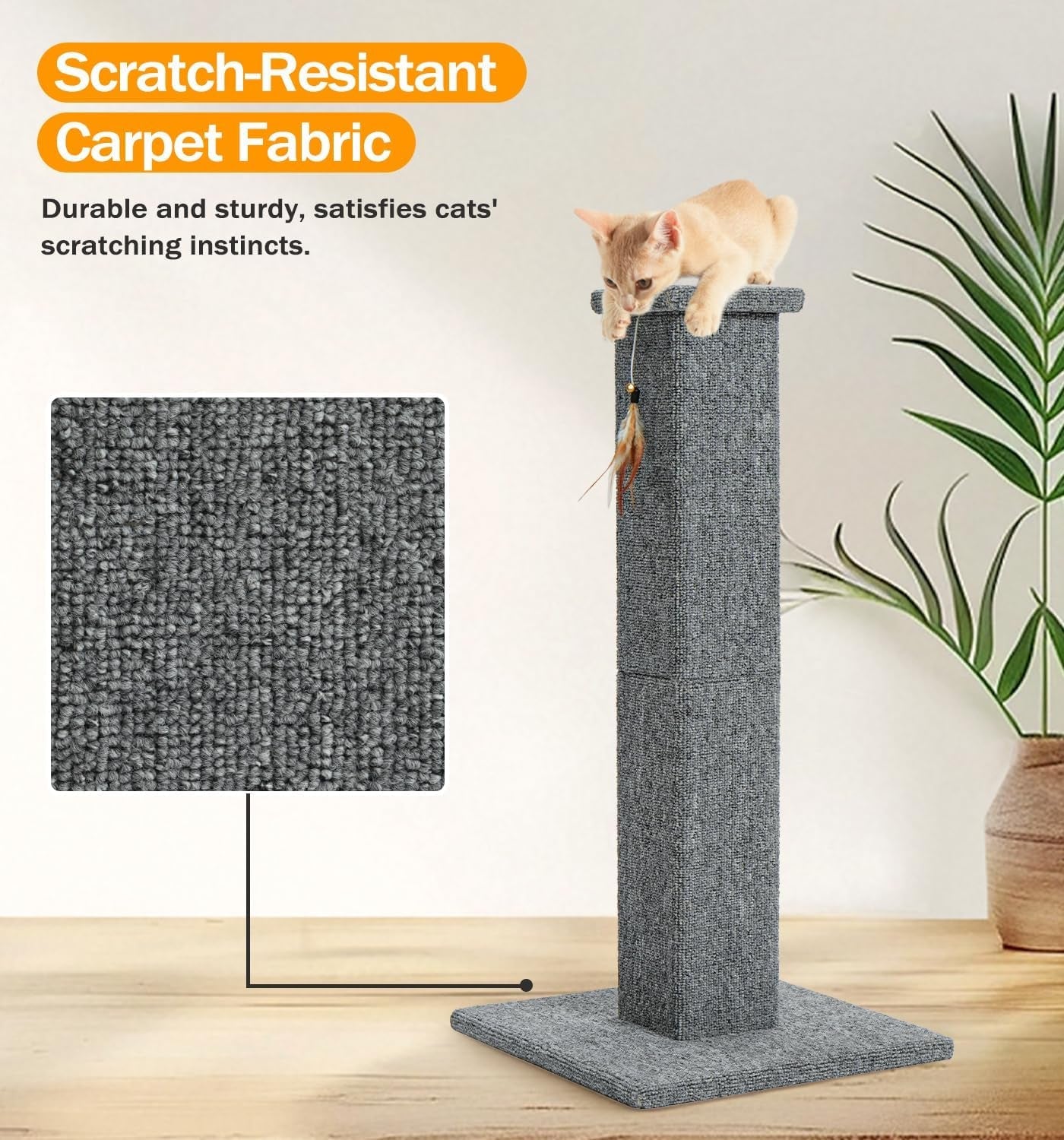 made4pets-cat-scratching-post-for-indoor-cats-carpet-cat-scratcher-32-soft-carpet-surface-for-cats-that-prefer-fabric-scratching-stable-base-full-body-stretching-ideal-for-kittens-adult-cats