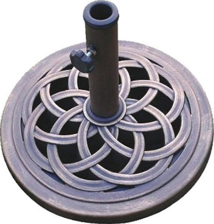 UBP18181-BR 18-Inch Cast Stone Umbrella Base, Made from Rust Free Composite Materials, Bronze Powder Coated Finish1
