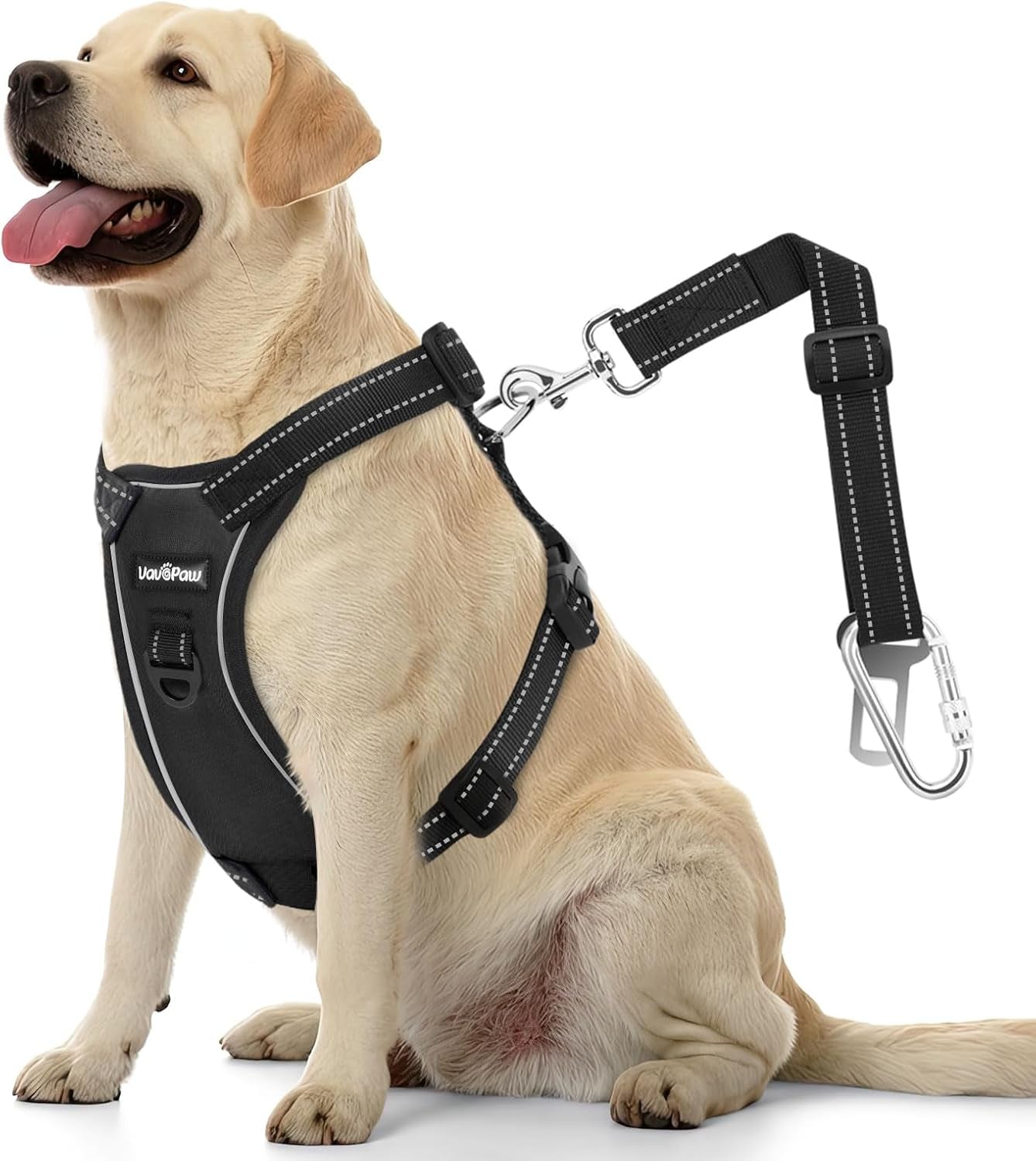 vavopaw-dog-seat-belt-vest-harness-for-car-2-in-1-seatbelt-buckle-soft-breathable-mesh-adjustable-buckle-nylon-heavy-duty-pet-safety-seat-belts-for-small-medium-large-pets-black-l