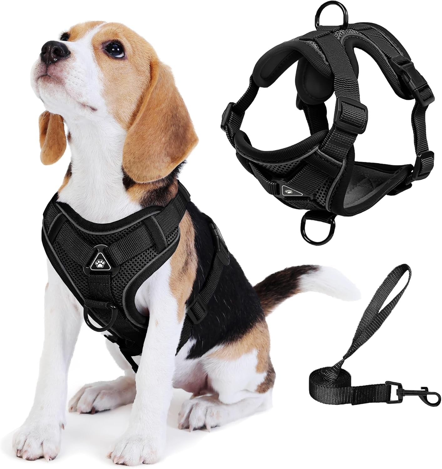 no-pull-dog-harness-with-leash-set-for-small-sized-dog-reflective-adjustable-no-choke-front-clip-cat-vest-harness-with-breathable-mesh-comfortable-soft-padded-pet-vest-blue-m