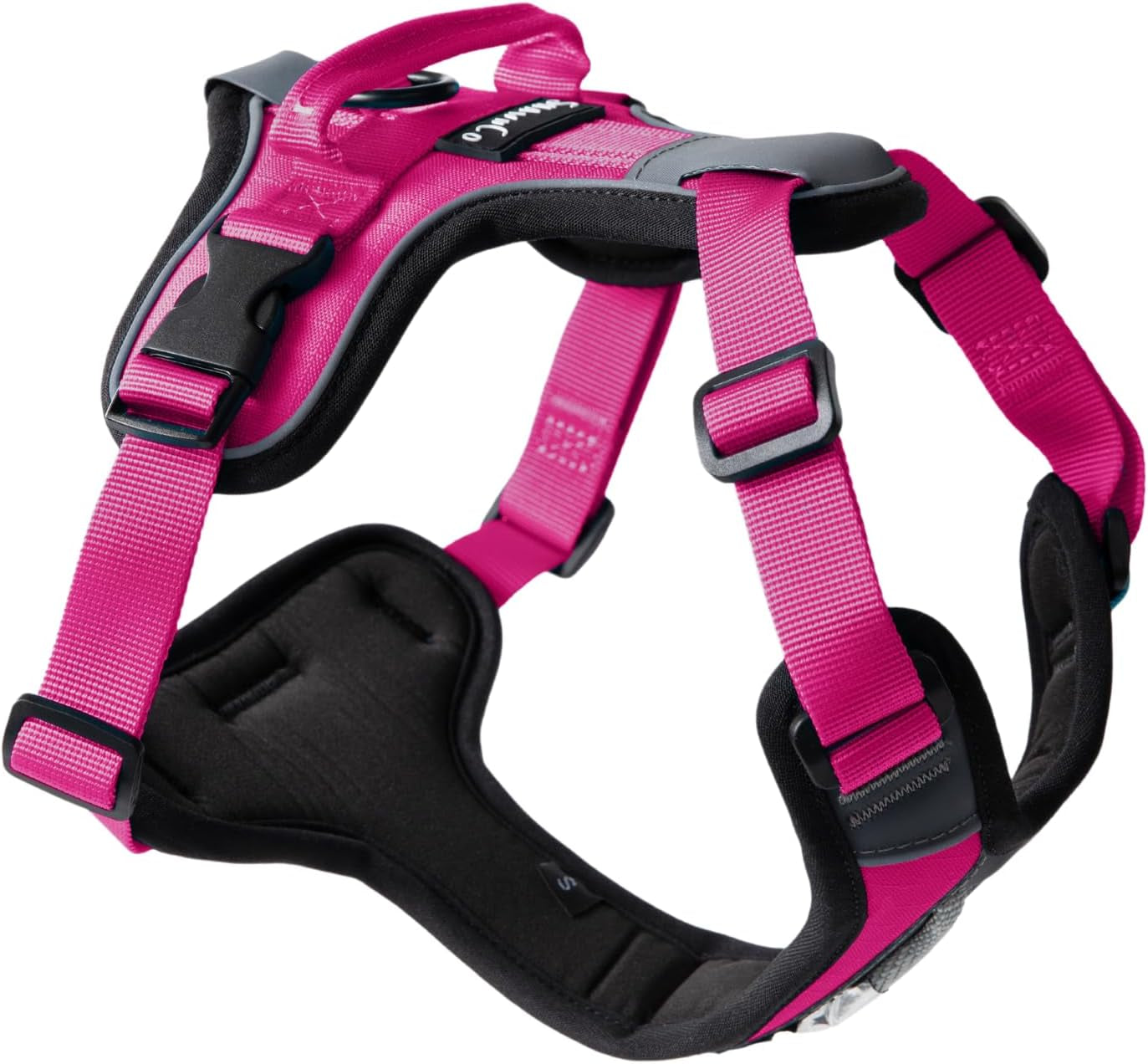 shawnco-basecamp-dog-harness-no-pull-pet-vest-with-3-leash-clips-padded-reflective-lightweight-and-adjustable-harness-with-handle-for-small-medium-and-large-dogs-icy-lilac-m
