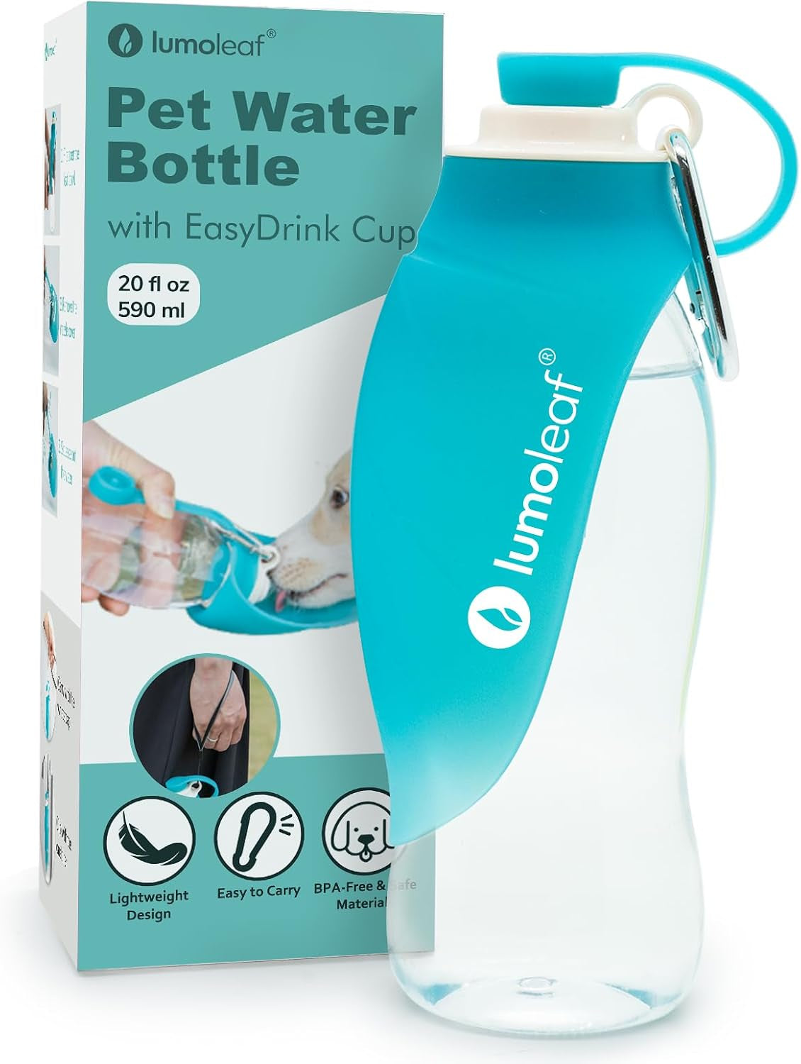 lumoleaf-dog-water-bottle-for-walking-portable-pet-water-dispenser-with-foldable-leaf-bowl-lightweight-travel-bottle-for-small-medium-dogs-20-fl-oz
