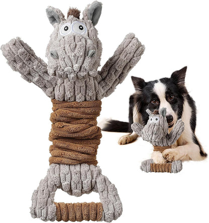 Tug of War Dog Toy, Crinkle Dog Toys for Large Dog, Soft Dog Plush Toy with Squeaky, Stuffed Animal for Dogs (Tug Series, Donkey)2
