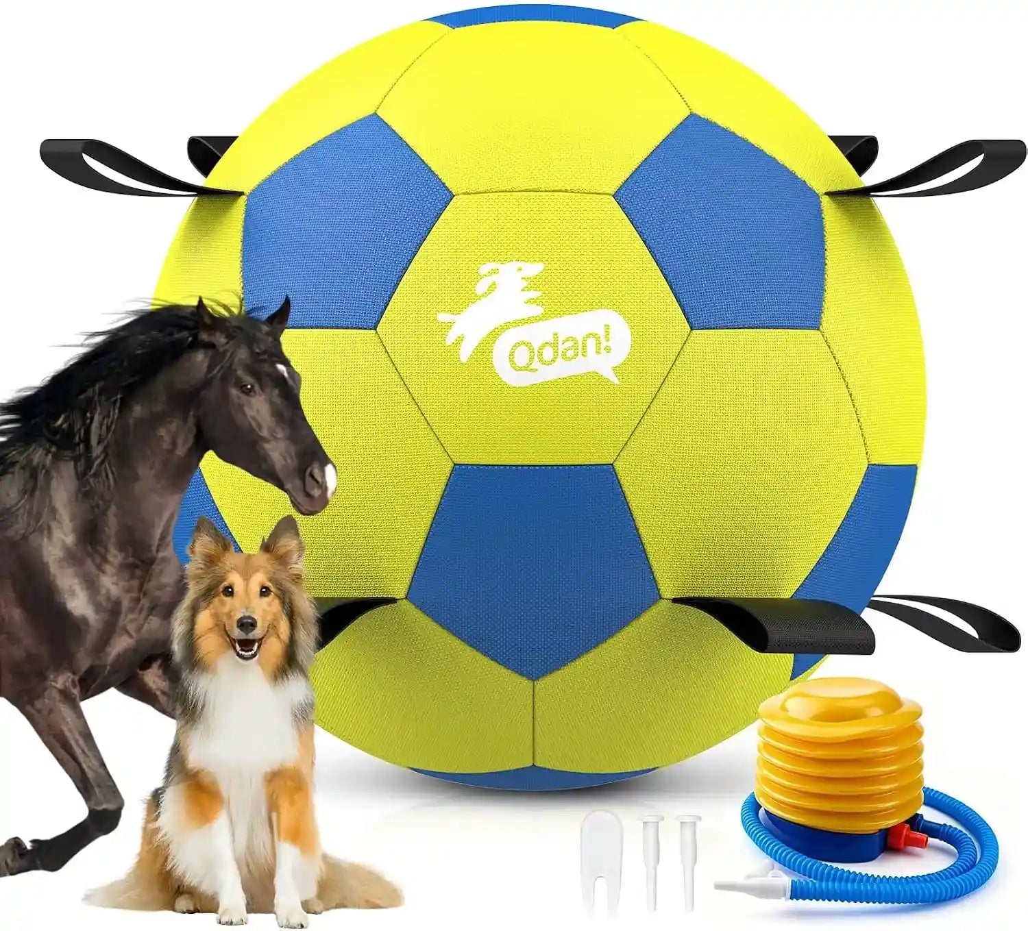 qdan-dog-toys-dog-balls-6-inch-dog-soccer-ball-with-straps-herding-balls-dog-birthday-toy-balls-for-20-40lbs-dogs-outdoor-puppy-toys-to-keep-them-busy-interactive-toy-for-tug-pool-water-toy-ball