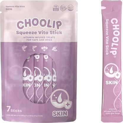 Choolip Squeeze Vita Stick Lickable Cat and Dog Treats, 7-Count Kidney Support, Tuna and Pollack with Pumpkin, Blueberry and Omega-3, Grain-Free, Vet-Formulated12