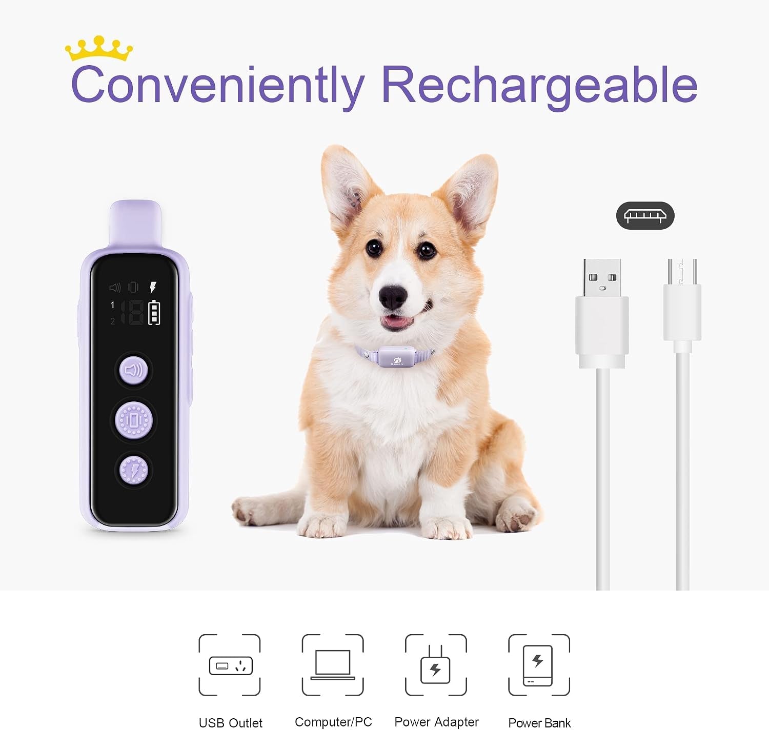 bousnic-dog-shock-collar-for-2-dogs-8-120lbs-waterproof-rechargeable-electric-dog-training-collar-with-remote-for-small-medium-large-dogs-with-beep-vibration-safe-shock-modespurple