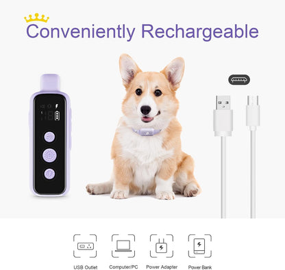 Bousnic Dog Shock Collar for 2 Dogs - (8-120Lbs) Waterproof Rechargeable Electric Dog Training Collar with Remote for Small Medium Large Dogs with Beep Vibration Safe Shock Modes(Purple)5