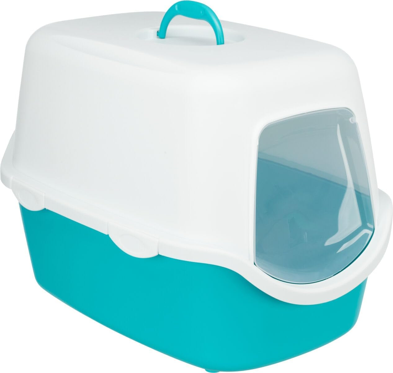 trixie-vico-litter-tray-for-cats-turquoise-white