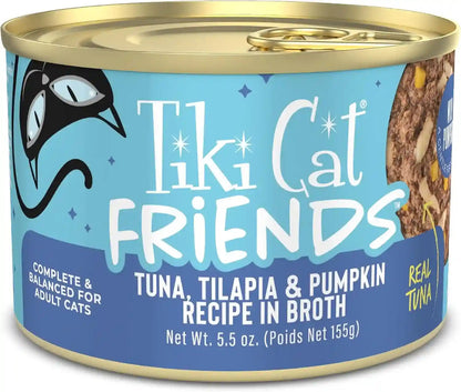 Tiki Cat Friends Wet Cat Food Tuna Variety Pack, 5.5 Oz. Cans (8 Count)17