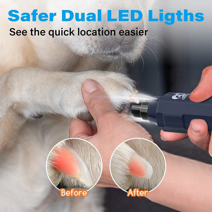 Casfuy 6-Speed Dog Nail Grinder - Newest Enhanced Pet Nail Grinder Super Quiet Rechargeable Electric Dog Nail Trimmer Painless Paws Grooming & Smoothing Tool for Large Medium Small Dogs (Blue)3