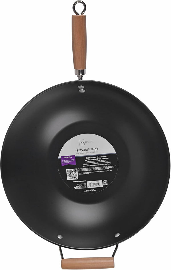 Carbon Steel Non-Stick Wok, Hand Wash Recommended, Easy Clean Kitchen Cookware8